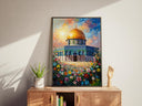 Jerusalem landmark-inspired wall decor close-up