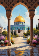 Palestine cultural landmark artwork for home or office decor