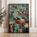 Race Day vintage equestrian wall art with racing horses