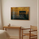 Luxurious Islamic wall art with regal gold and black tones