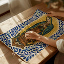 Bright, artisanal Talavera color palette on wall art