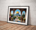 Living room display of Jerusalem Al Aqsa wall art