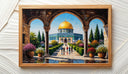 Jerusalem Al Aqsa Islamic abstract wall art close-up