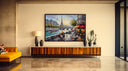 Elegant Eiffel Tower silhouette wall decor for living room