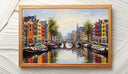 Historic canal street with charming facades - wall art