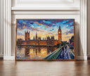London Big Ben wall art close-up with oil-paint texture