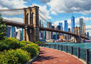 Elegant canvas print of Brooklyn Bridge and New York skyline