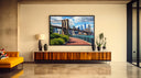 Close view of Brooklyn Bridge illustration with moody city lights