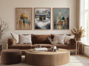 Jerusalem Dome of the Rock motif with teal accents