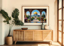 Gallery wall arrangement with Jerusalem Al Aqsa art