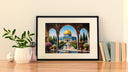 Texture detail on oil-painted Jerusalem Al Aqsa piece