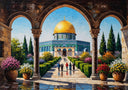 Premium wall art - Jerusalem Al Aqsa Abstract Islamic