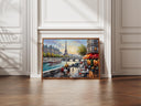Paris skyline wall art featuring the Eiffel Tower at sunset