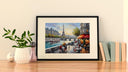 Bedroom wall art featuring the Eiffel Tower and romantic ambiance