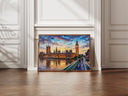 Westminster skyline poster with canvas-like finish