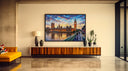 Warm-toned Big Ben wall art for living room decor