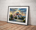 Rich color and brush texture in Hagia Sophia artwork