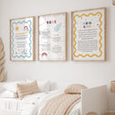 Bright Islamic posters for kids' walls