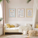 Four Quls Quran verses wall art for children