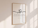 Stacked display of Quran verse posters in home decor