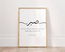 Detail shot of Sabr script on archival paper poster