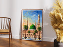 Masjid an-Nabawi wall art - Green Dome Medina oil painting texture - image 4