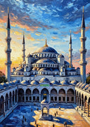 Turkish heritage wall art featuring Sultanahmet landmarks