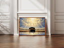 Mecca Islamic wall art poster - oil texture - variant 2