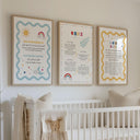 Islamic poster set for kids room with bright colors