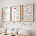 Ayatul Kursi wall art for kids - colorful nursery poster
