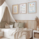 Nursery wall decor featuring Ayatul Kursi and Quls