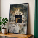Contemporary Islamic wall art featuring Kaaba motif