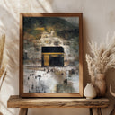 Ramadan decor wall artwork with geometric abstract design