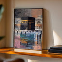 Minimalist mosque artwork suitable for Ramadan home decor