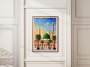 Masjid an-Nabawi wall art - Green Dome Medina oil painting texture - image 3