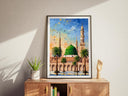 Masjid an-Nabawi wall art - Green Dome Medina oil painting texture - image 6