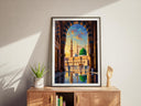 Warm-toned Masjid an-Nabawi poster for home decor