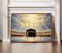Kaaba travel poster - oil painting textured style - variant 1