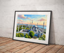 Blue Mosque at dusk wall art print