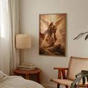 Elegant Saint Michael artwork for living room