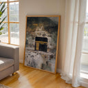Masjid-inspired black and white wall art for a serene room