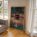 Living room display featuring Ramadan Kaaba wall art