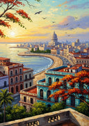Vibrant Havana scene ideal for living room wall decor