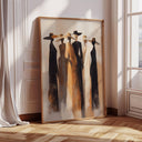Boho chic African-inspired wall art for hallway or bedroom