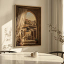 Spiritual home decor showing Kaaba silhouette in an abstract Mecca scene