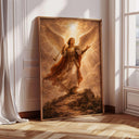 Soft-lit Archangel Gabriel depiction suitable for home altar