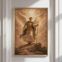 Religious wall decor depicting Archangel Raphael for Catholic home