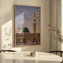 Abstract Islamic art featuring Medina Nabawi architecture