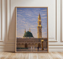 Medina Masjid Nabawi Green Dome wall art print close up