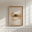 Neutral home decor wall art featuring sacred architecture